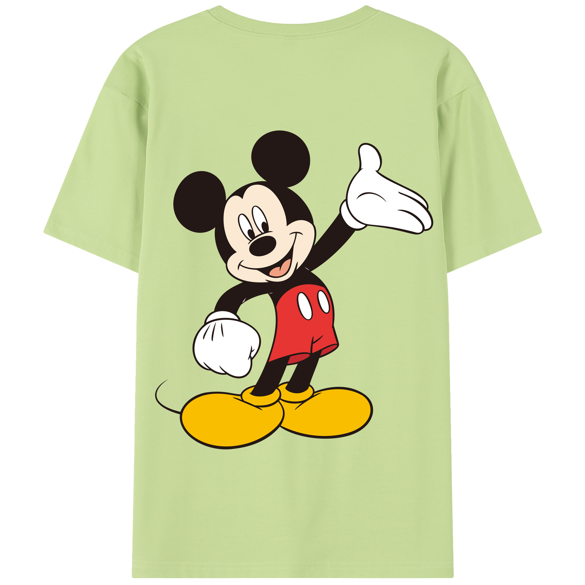 （画像用） ミッキーマウス Mickey Mouse 綿100％半袖Tシャツ（背面プリント）